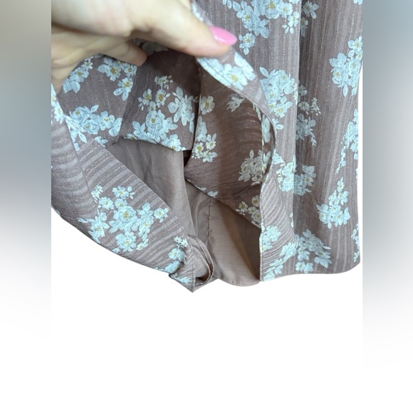 Rare Edition’s  Girls mocha floral maxi dress size 6X preloved - Picture 3 of 8